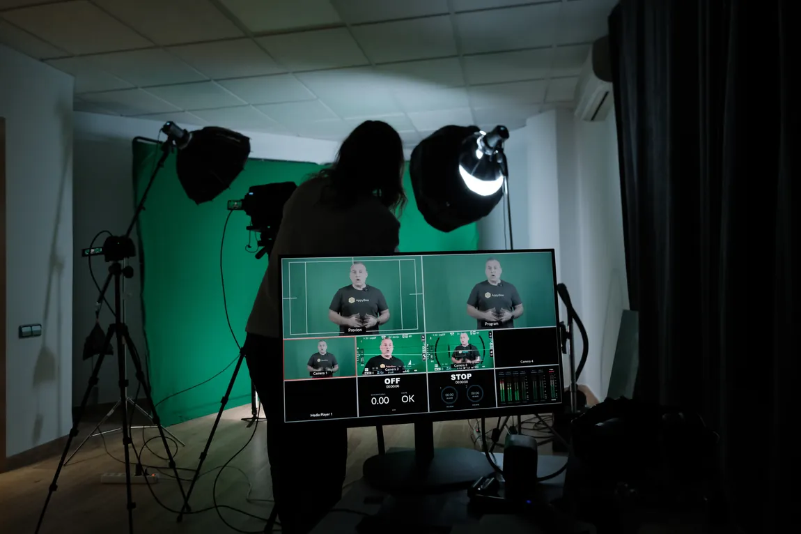 Chromakey, Set · monitor y croma — Palette Studio Valencia